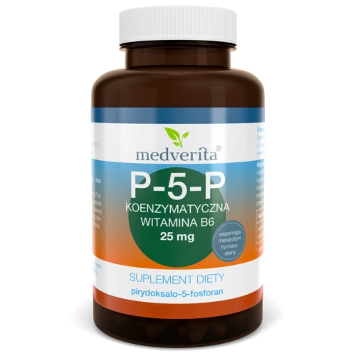 Medverita - P-5-P 25 mg koenzymatyczna witamina B6 - 60 kapsułek Medverita - P-5-P 25 mg koenzymatyczna witamina B6 - 60 kapsułek